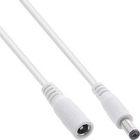 120er B-Pack InLine® DC Verlängerungskabel, DC ST/BU 5,5x2,1mm, weiß, 2m