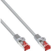 125er Bulk-Pack InLine® Patchkabel, S/FTP (PiMf), Cat.6, PVC, CU, grau, 0,3m