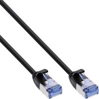 250er B-Pack InLine® Patchkabel slim, U/FTP PiMf, Cat.6A, schwarz, 0,5m