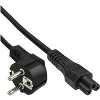 35er B-Pack InLine® Netzkabel für Noteb., Schutzk. gew. / 3pol Kuppl. schwarz 2m