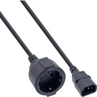 40er B-Pack InLine® Netzadapterkabel, Kaltgeräte C14 / Schutzk. BU, f. USV, 0,5m