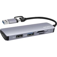 4smarts 5 in1 Universal Mulitport USB Hub spacegrau