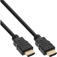 50er B-Pack InLine® HDMI-Kabel + Ethernet, ST/ST, schwarz/gold, 1m