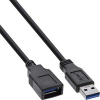 50er B-Pack InLine® USB 3.2 Kabel Verlängerung, A Stecker / Buchse, schwarz, 2m