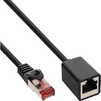 50er Bulk-Pack InLine® Patchkabel-Verl., S/FTP, Cat.6, LSZH, CU, schwarz, 1m