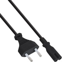 70er B-Pack InLine® Netzkabel, Netzstecker / Euro 8 C7 Stecker, 1,5m