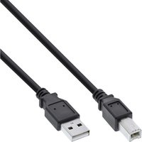 70er B-Pack InLine® USB 2.0 Kabel, A an B, schwarz, 2m