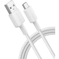 Anker 322 USB-A auf USB-C Kabel 180cm geflochten weiß