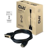 Club 3D HDMI Adapterkabel 2m HDMI zu DVI-D bidirektional schwarz CAC-1210