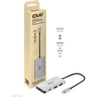 CLUB3D USB Gen2 Type-C PD Charging Hub to 2x Type-C 10G ports and 2x USB Type-A 10G ports