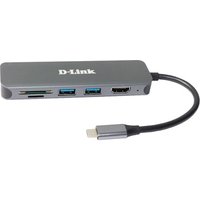 D-Link DUB-2327 6-In-1 USB-C Hub mit HDMI/Kartenleser/USB-C Ladeanschluss