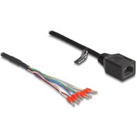 DELOCK Kabel RJ45 Buchse zu Aderendhülsen Cat.5e 50cm schw.