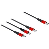 DELOCK USB Ladekabel 3 in 1 USB Type-C zu 3 x USB Type-C 1m
