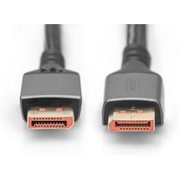 DIGITUS 16K DisplayPort Anschlusskabel Version 2.1 1m 80G schwarz