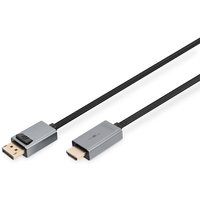 DIGITUS 4K DisplayPort Adapterkabel, DP - HDMI Typ A, 1,8m