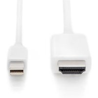 DIGITUS AK-340304-030-W Mini Displayport Kabel zu HDMI St./St. 2m weiß