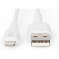 DIGITUS Daten- und Ladekabel USB-A zu Lightning, 1.0m, weiß