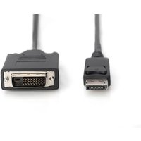 DIGITUS DisplayPort 1.2 Adapterkabel 5m DP zu DVI-I (24+1) St./St. schwarz