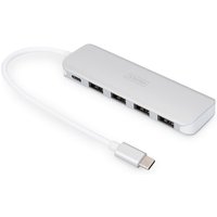 DIGITUS USB-C Hub 4-Port Hub (USB 3.0) silber