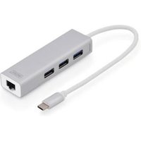 DIGITUS USB Typ C 3.0 Hub mit Gigabit Ethernet