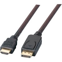DisplayPort/HDMI Kabel 4K60Hz,A-A St-St -- 1m, schwarz