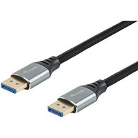 Equip 119282 DisplayPort 2.1 Premium-Kabel, Stecker auf Stecker, 2m, silber