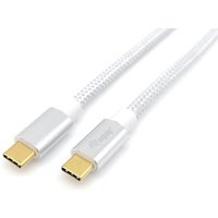 EQUIP 128356 USB 3.2 Gen 2 C auf C Kabel 1,0m PD100W 4K/60Hz 10Gbps Weiß