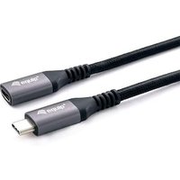 EQUIP 128371 USB 3.2 Gen 2 C auf C Verlängerung Kabel 1m PD100W 4K/60Hz 10Gbps schwarz