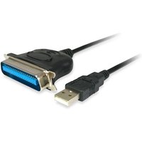 EQUIP 133383 USB-A auf Parallel Adapterkabel, schwarz
