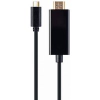 gembird USB-C auf HDMI Adapterkabel, schwarz 4k@60 Hz 2m