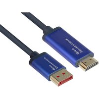 Good Connections DP/HDMI 1.4 Anschlusskabel 4K UHD @ 60Hz SmartFLEX Alu blau 1m