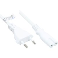 Good Connections Euro-Netzkabel Euro-Stecker an C7/Euro 8 Buchse, weiß, 0,5 m
