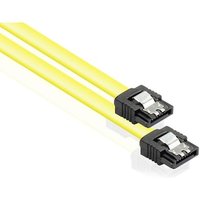 Good Connections SATA Anschlusskabel 0,5m 6Gb/s mit Metallclip gelb