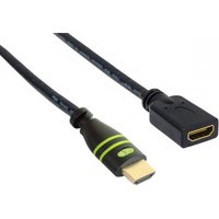 HDMI 4K 60Hz High Speed Anschlusskabel -- ,mit Ethernet M/F, schwarz, 5,0 m