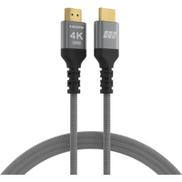 HDMI Kabel High-Speed m. Ethernet 4K60Hz 18 Gbit/s -- 10m grau komp. mit HDMI 2.0