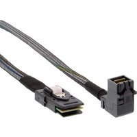 InLine® Mini-SAS HD Kabel, SFF-8643 gewinkelt zu SFF-8087, mit Sideband, 0,5m