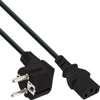 InLine® Netzkabel, Schutzkontakt gewinkelt auf Kaltgerätestecker C13, 7m