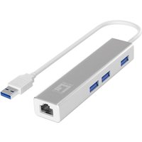 LEVELONE USB-0503 Gigabit USB Network Adapter, USB Hub