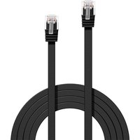 LINDY Patchkabel Cat6 Flachband ungeschirmt schwarz 10m