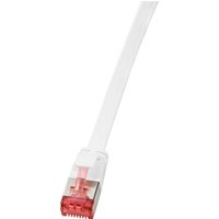 Logilink Flachpatchkabel RJ45 U/FTP Cat6 20,00m weiß