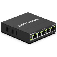 NETGEAR GS305E Managed Switch 5 Port Gigabit Ethernet LAN Switch Plus (Plug-and-Play, Netzwerk Switch Managed, IGMP Snooping, QoS, VLAN, lüfterlos, Robustes Metallgehäuse), Schwarz