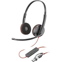 Poly Hedaset Blackwire 3220 kabelgebunden USB-A/C schwarz