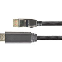 PYTHON DisplayPort 1.4/HDMI Kabel 3m 4K UHD@60Hz vergoldet OFC St./St. schwarz