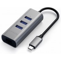 Satechi Type-C 2-in-1 3 Port USB 3.0 Hub & Ethernet space grey