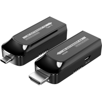 Techly USB-C auf HDMI 4k 120Hz Extender -- über Cat.6/6A/7-Kabel 60m